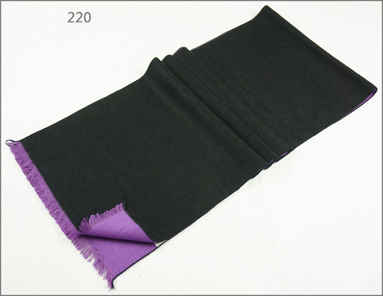 Men's Womens Unisex 2-Tone Reversible Cashmere Feel Winter Warm Printing Thick Knitted Woven Scarf (SP824)