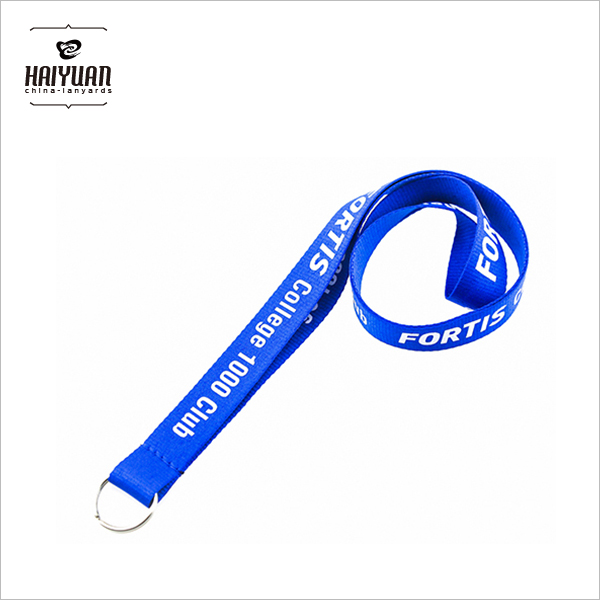 Cheap Blue Lanyard with Keyring