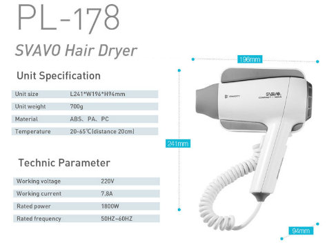 Fast Dry Hair Dryer Bathroom Hair Dryer V-173