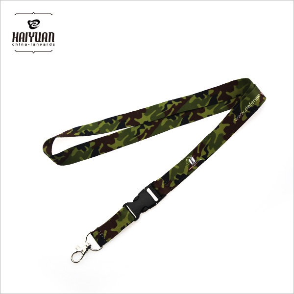 Camouflage Lanyard with Metal Lobster Hook and Release Buckle