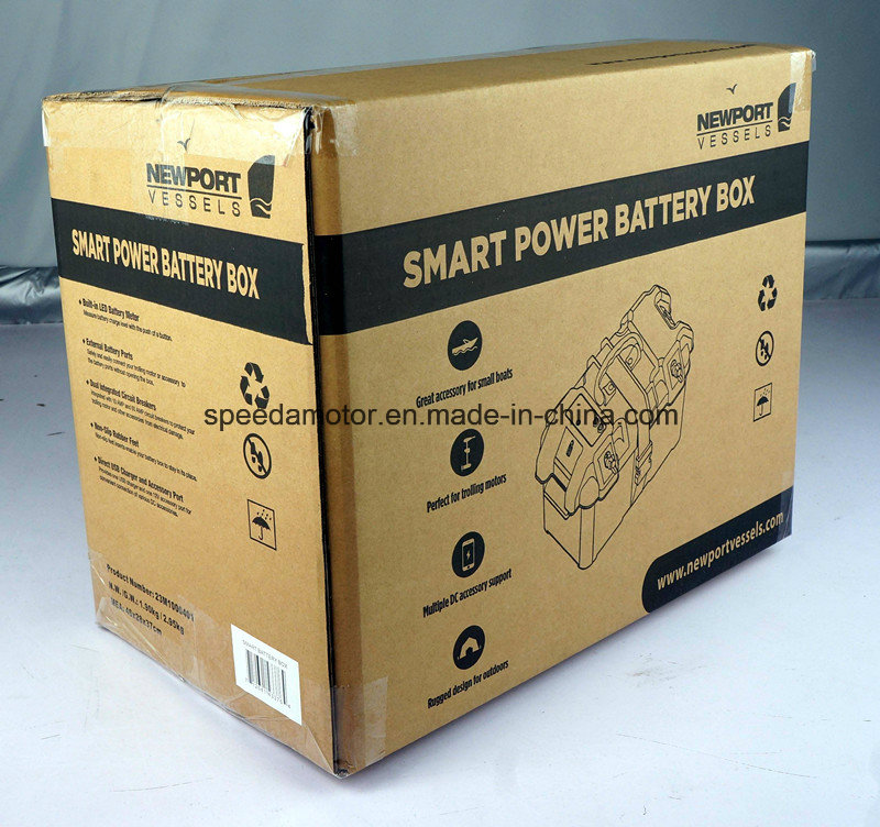 Electric Trolling Motor Smart Battery Box Power Center Black