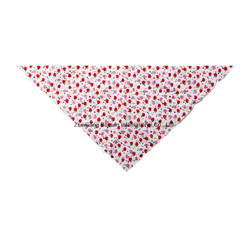 OEM Produce Customized Logo Printed Promotional Cotton Triangle Pet Scarf