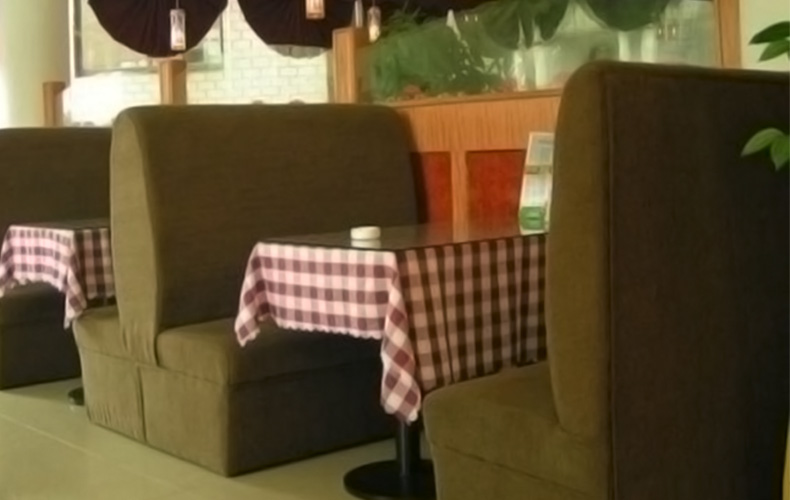 New Restaurant Fabric Sofa with High Quality