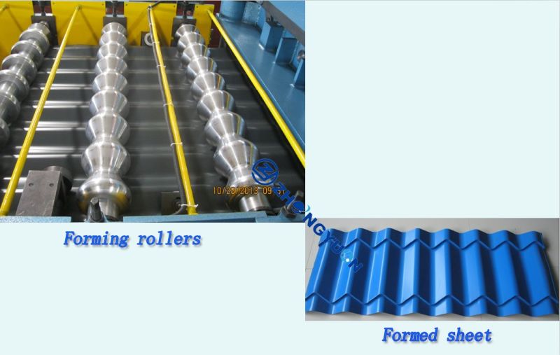 Glazed Steel Roof Tile Roll Forming Machine