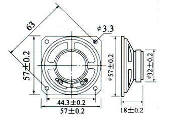 Fbs57-P8r10W 2015 New 57mm 10W Waterproof Mylar Speaker (FBELE)