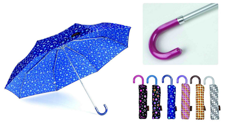 Colorful DOT Print 3 Fold Open&Close Umbrellas (YS-3FD22083969R)