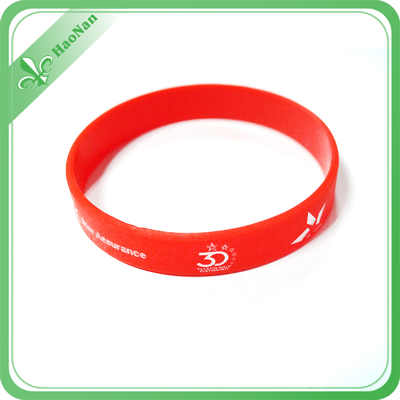 Free Sample Fee Red and Blue Silicone Wristband (HN-GJ-15716)