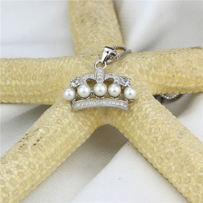 Crown Shape Cute Fashion Jewelry Natural Pearl Pendant