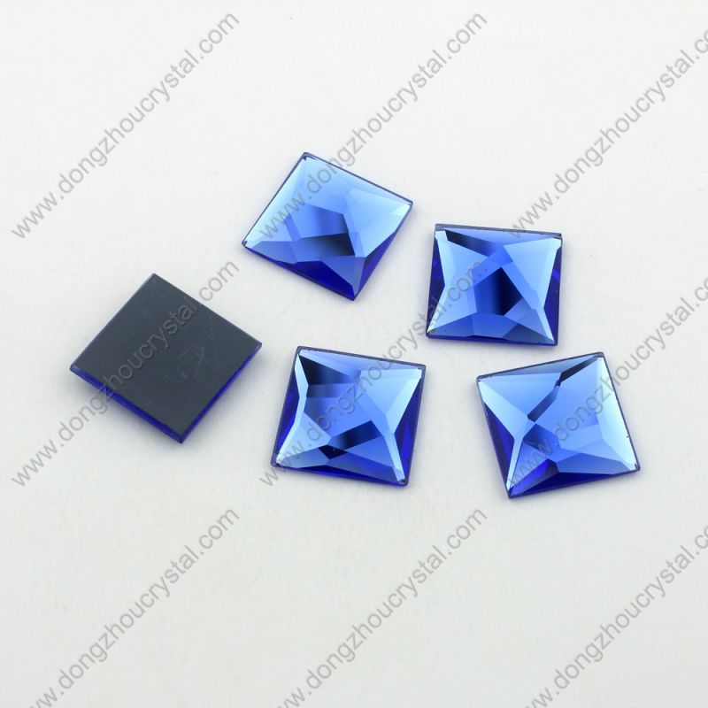 Square Flat Back Glass Beads for Bags