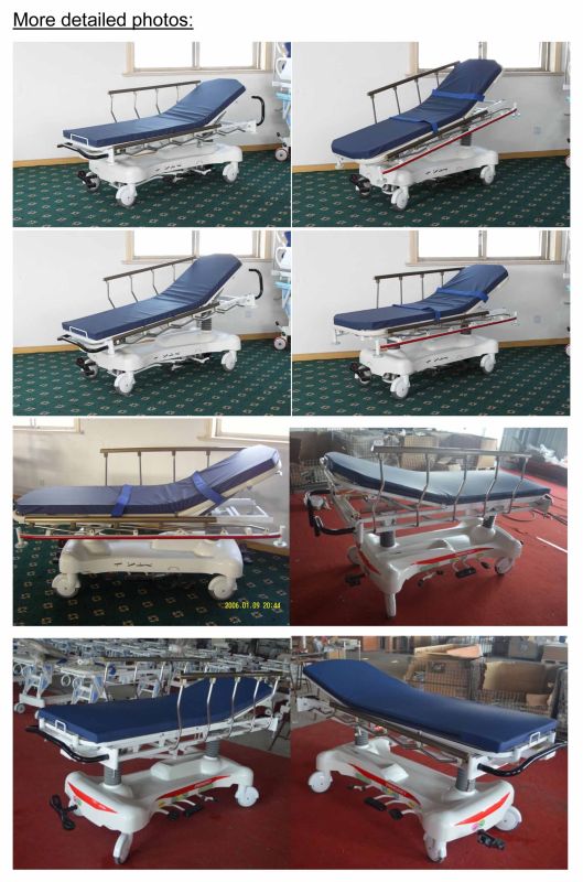 Rise-and-Fall Medical Hydraulic Transport Stretcher