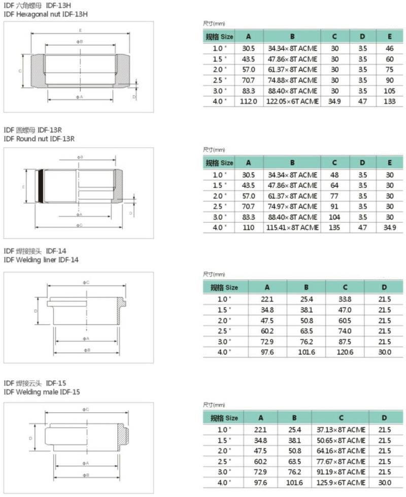 Sanitary Stainless Steel Hose Tube Pipe Fitting