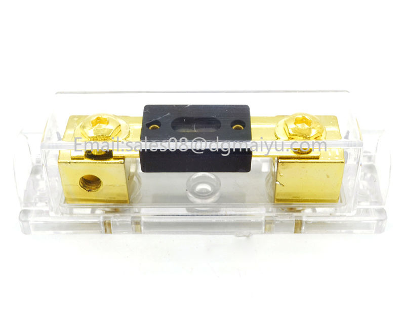 0/2/4 Gauge Ga Anl Fuse Holder + Anl Fuses Holder Distribution Inline 0 4 8 Ga Gold Plated