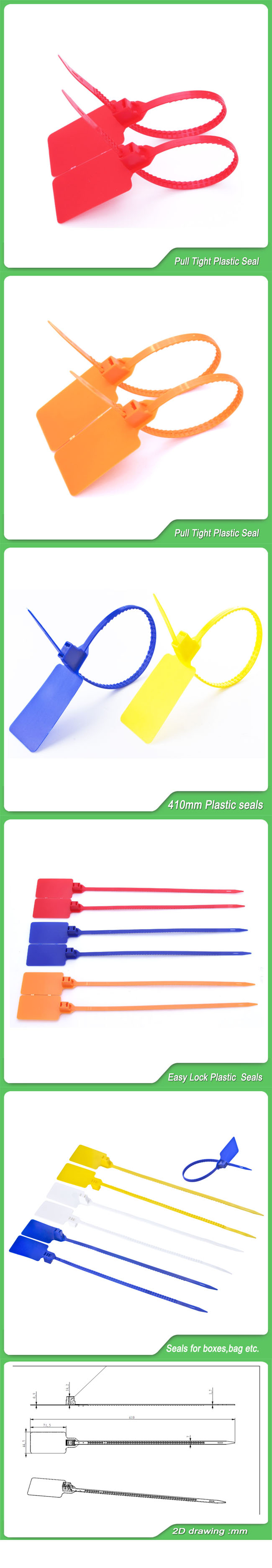 Plastic Strap Bag Seals (JY410S) , Container Plastic Seals