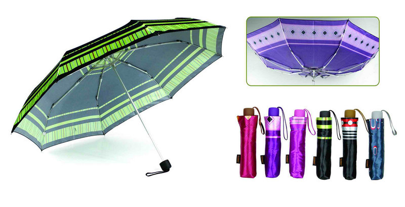 Print Satin 3 Fold Quality Windproof Umbrellas (YS-3FA22083963R)