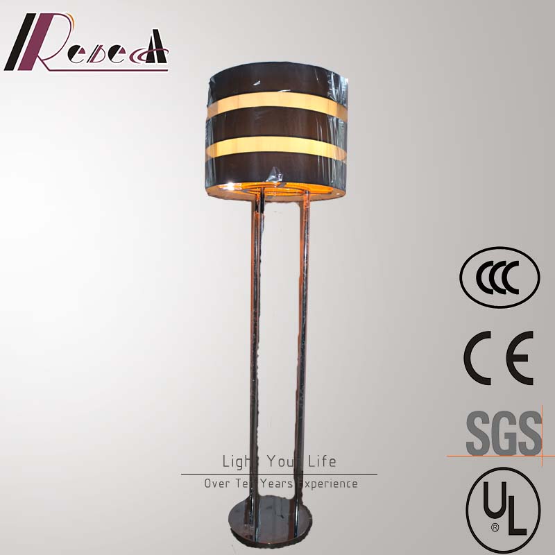 European Hotel Decorative Amber Fiber Iron Floor Lamp