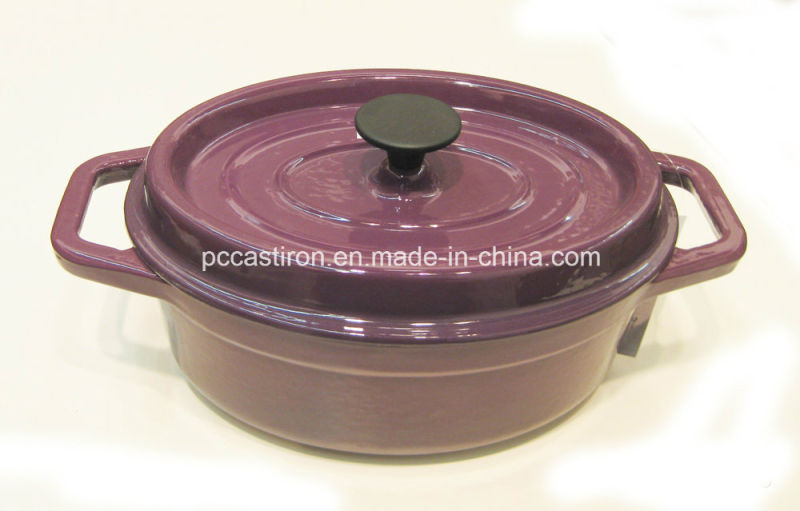 Highlight Oval Enamel Cast Iron Casserole Size 29X21cm