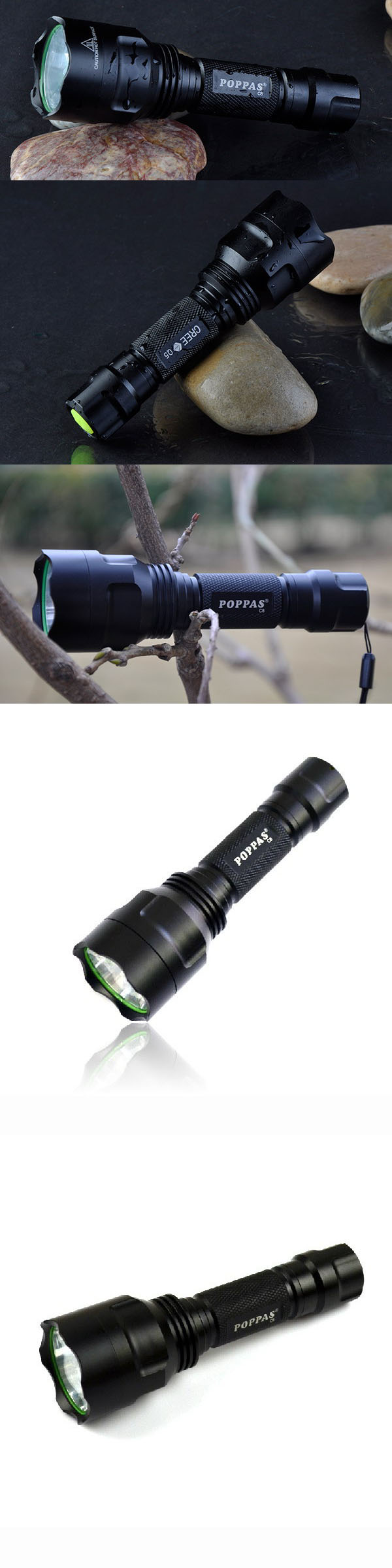 C8 CREE Xr-E Q5 LED Police Flashlight (POPPAS -C8)