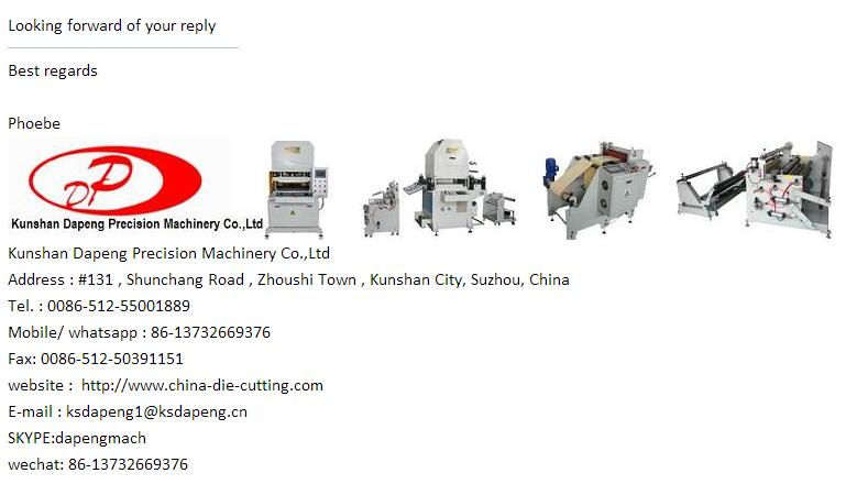 Automotive Use Oil Resistant Gaskets Die Cutting Machine