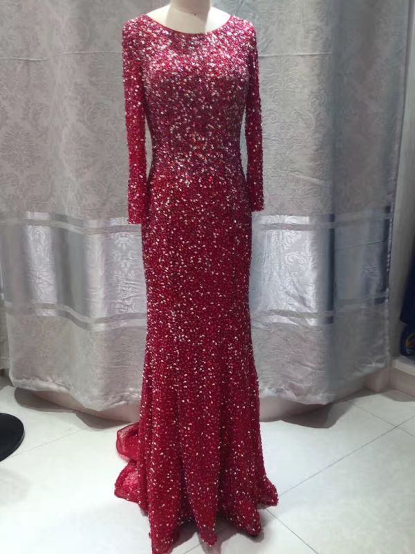 Heavy Beading Evening Dress, Prom Dress, Sexy Party Dress