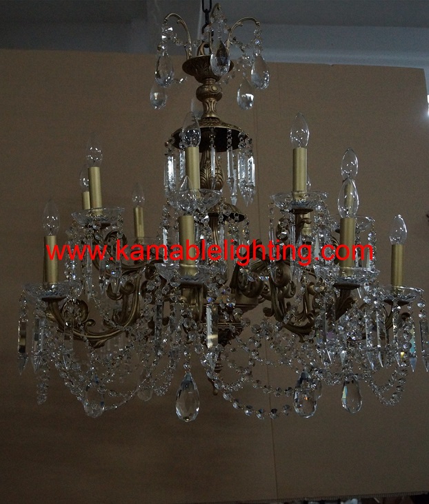 Luxury Big Crystal Pyramid Chandelier Light (MD0743-16)