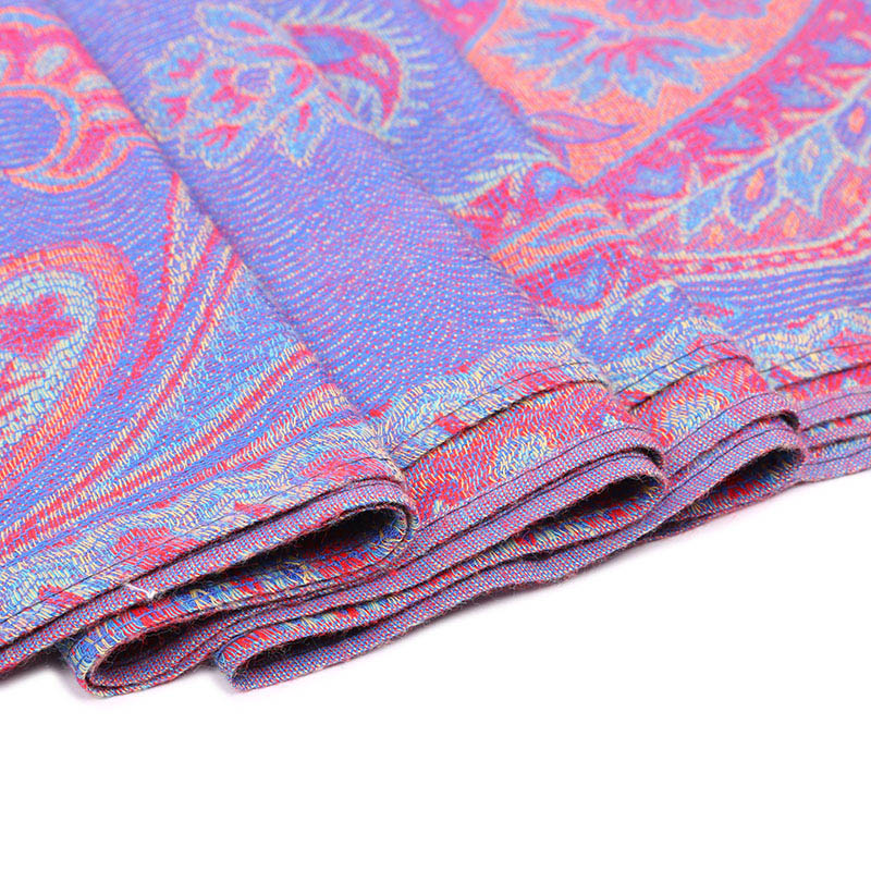 Fashion Women Long Soft Wrap Jacquard Scarf of Peony Pattern