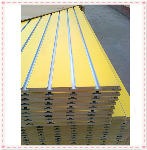 18mm Melamine Faced Slotted MDF with Aluminum Strip