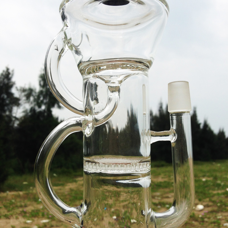 Wonderful Double Recycle Design Glass Smoking Water Pipes (ES-GB-263)
