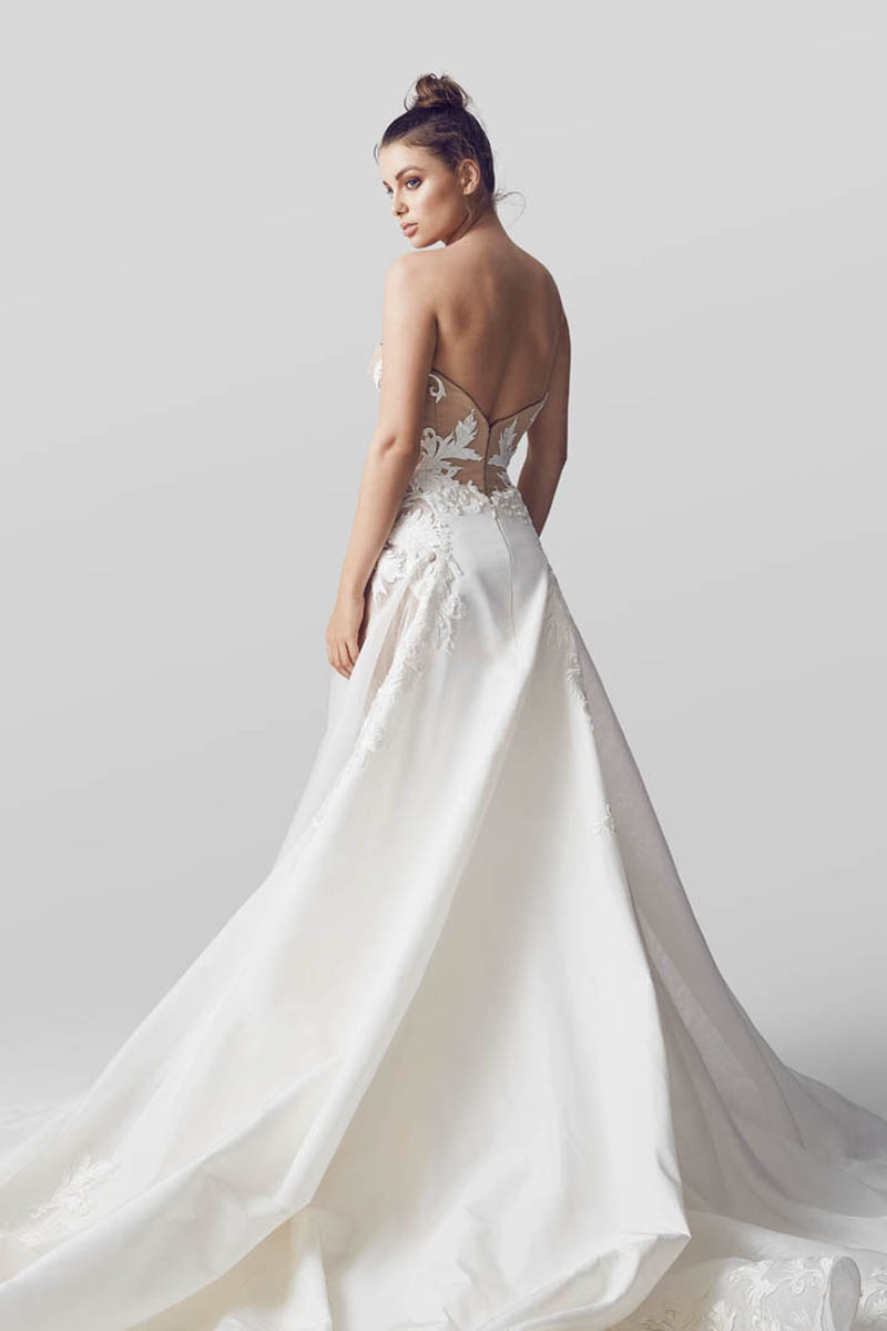 Embroidered Sweetheart Neckline A-Line Wedding Dress