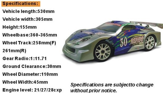 1: 8 Two-Speed Nitro Gas Powered RC Car for Sale 94086