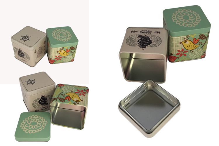 Chinese Square Tea Tin Box Packaging for Tea Wholesale