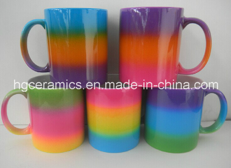 Rainbow Color Mug, Rainbow Color Coating Mug