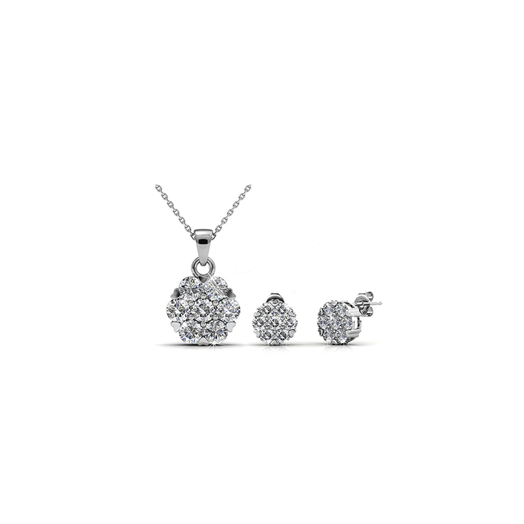 Destiny Jewellery Crystal From Swarovski Brilliance Set Pendant and Earrings