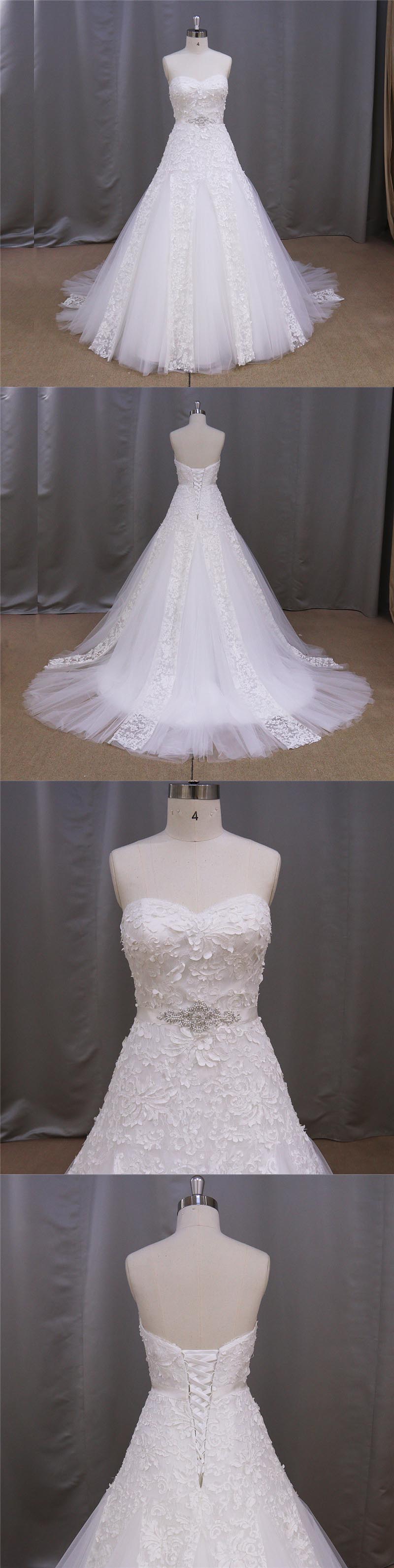 Ivory Applique A Line Wedding Dress Patterns