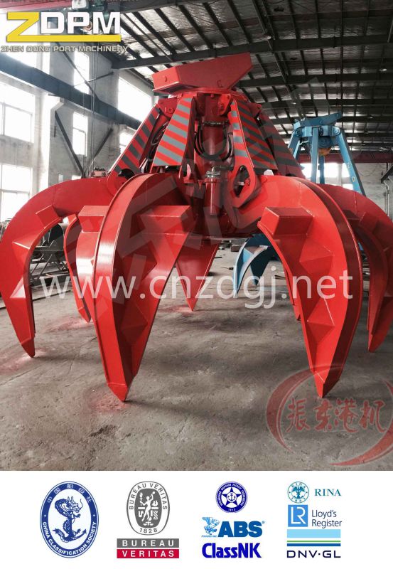 Electric Hydraulic Orange-Peel Grab for Barge Material Handling