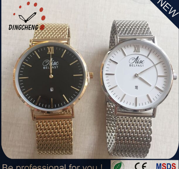 Fashion Watches Stainless Steel Ladies Men's Quartz Watch (DC-723)