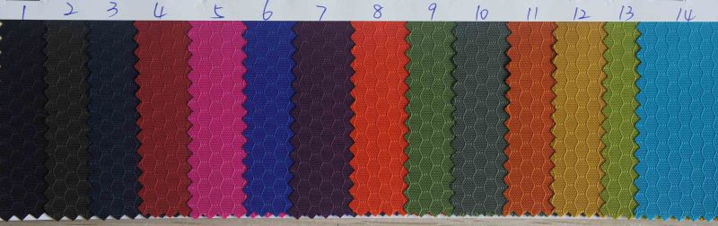 Jacquard Hexagon Polyester Oxford Fabric PVC/PU Polyester Jacquard