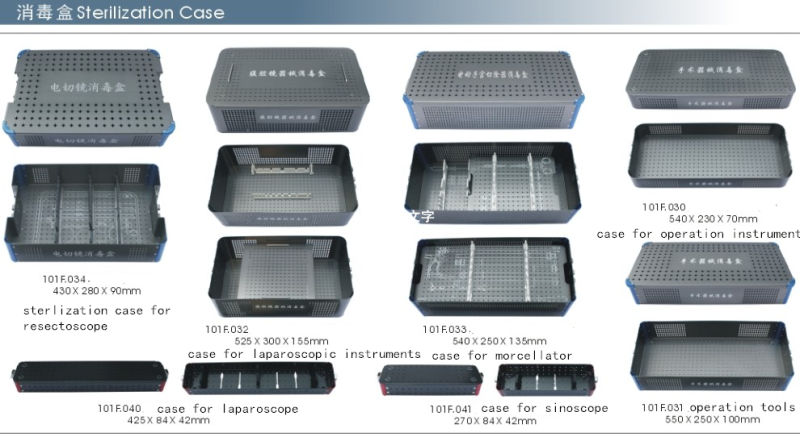 Reusable Medical Hospital Laparoscopic Surgical Instruments Sterilization Case