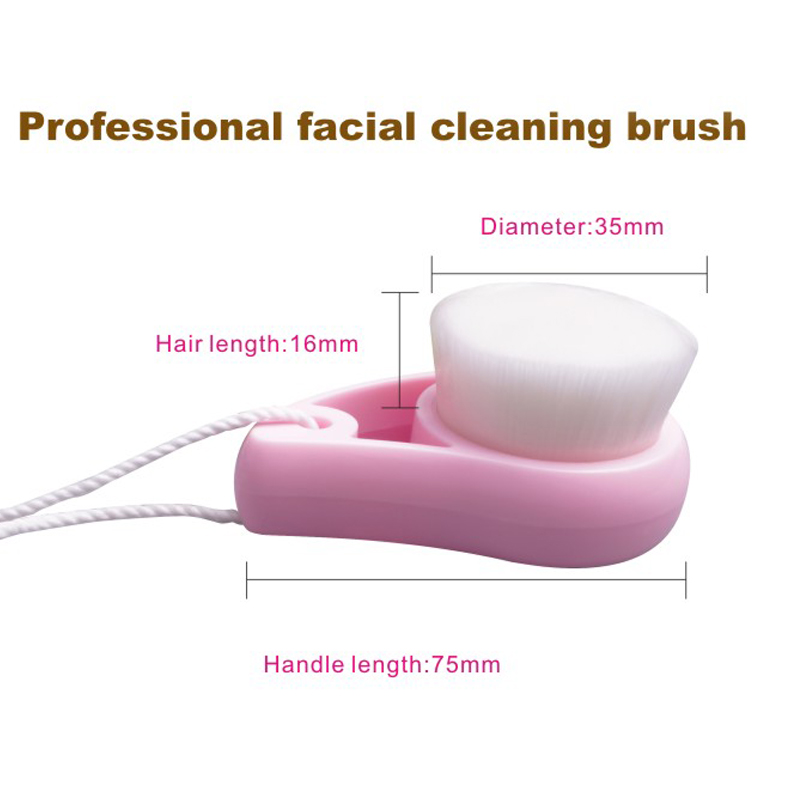 Hot Sale Colorful Professional Facial Brush with Plastic Handle