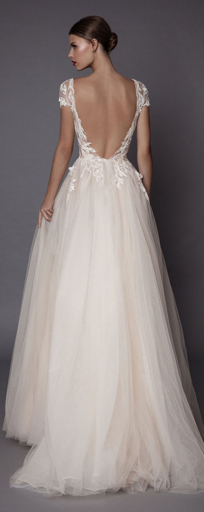 The Fancy Lace Multilayer Wedding Dress with High Open Line on Side