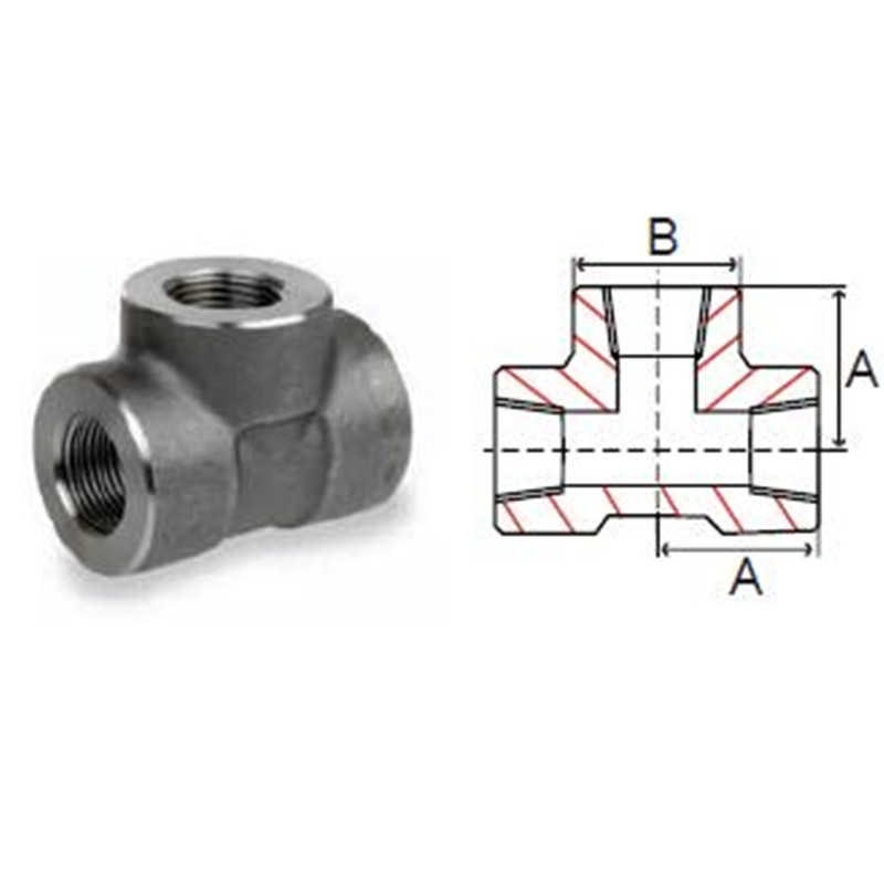 3000# Forged Carbon Steel Threaded Tee