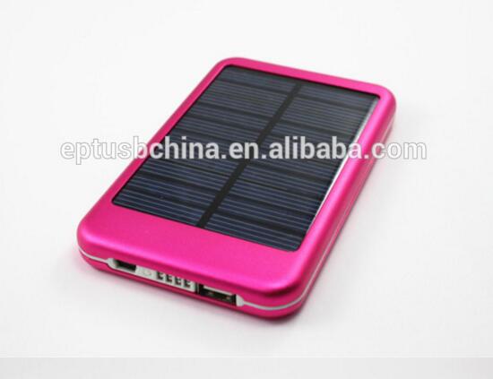 6000mAh Solar Power Bank Panel Charger with LED Light