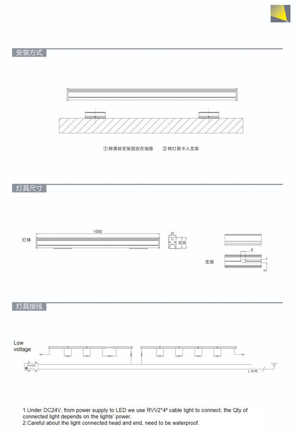 LED Bar Light 12W Project Use with Wire Hidden New Model Wall Light