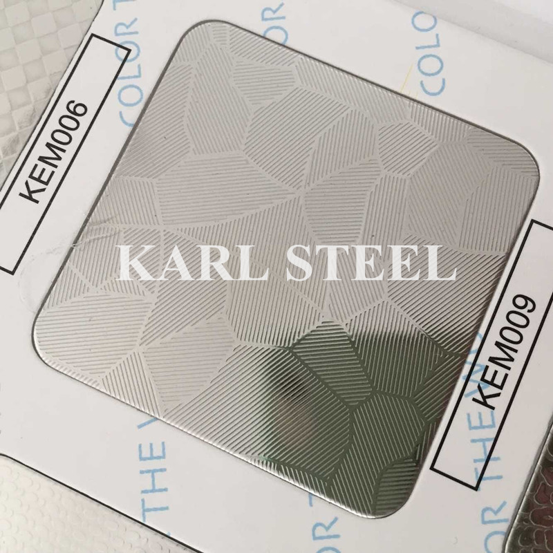 304 Stainless Steel Silver Color Embossed Kem008 Sheet