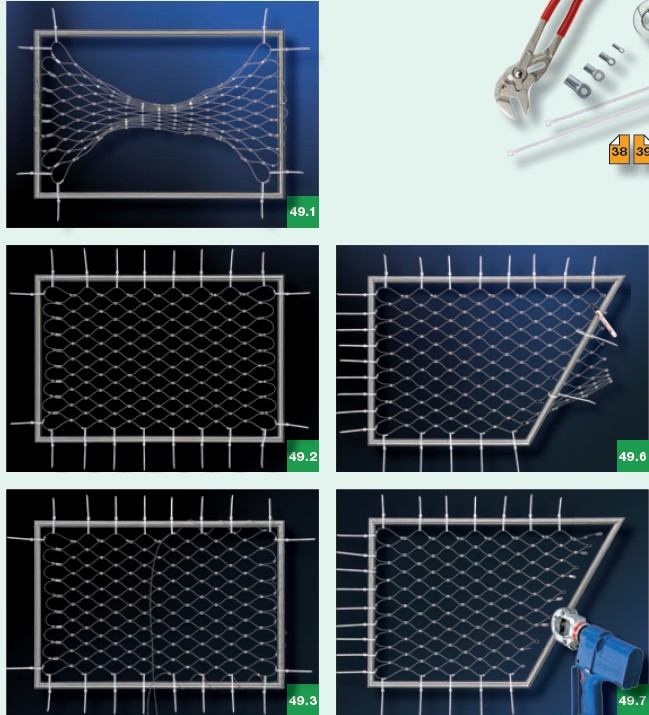 Flexible Cable Mesh Netting (stainless steel or galvanized wire)