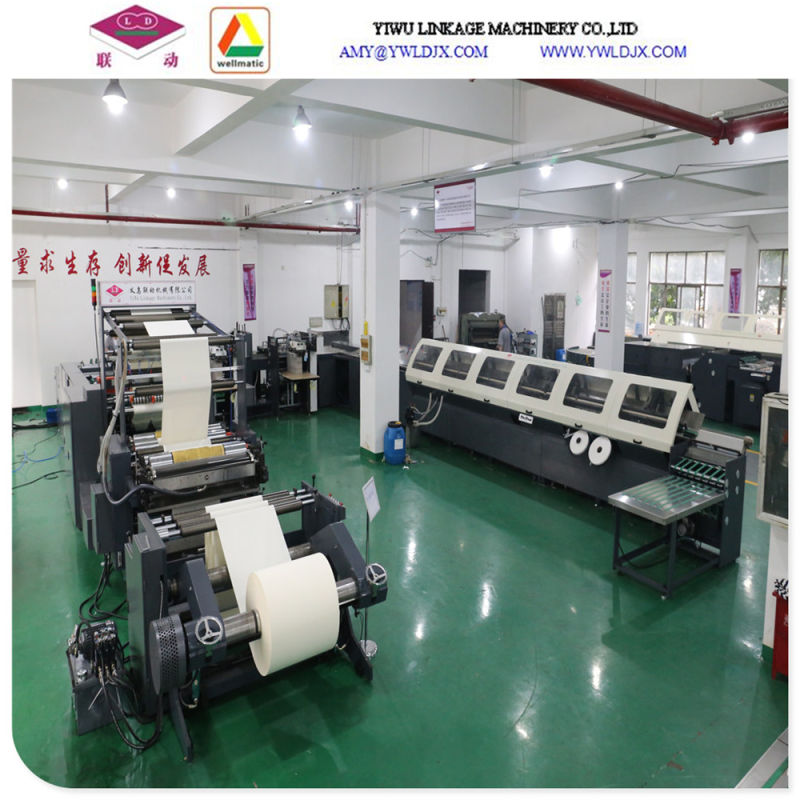 Ld-Gnb760two Lines Tape Glued Notebook Making Machine 2 Sets of Gluing Lines