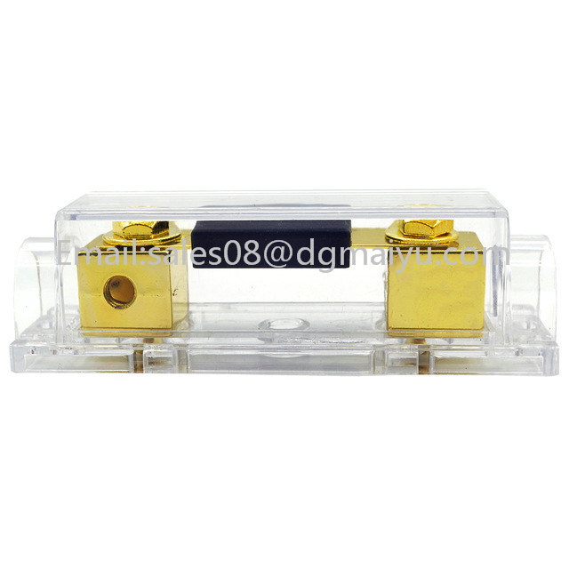 0/2/4 Gauge Ga Anl Fuse Holder + Anl Fuses Holder Distribution Inline 0 4 8 Ga Gold Plated