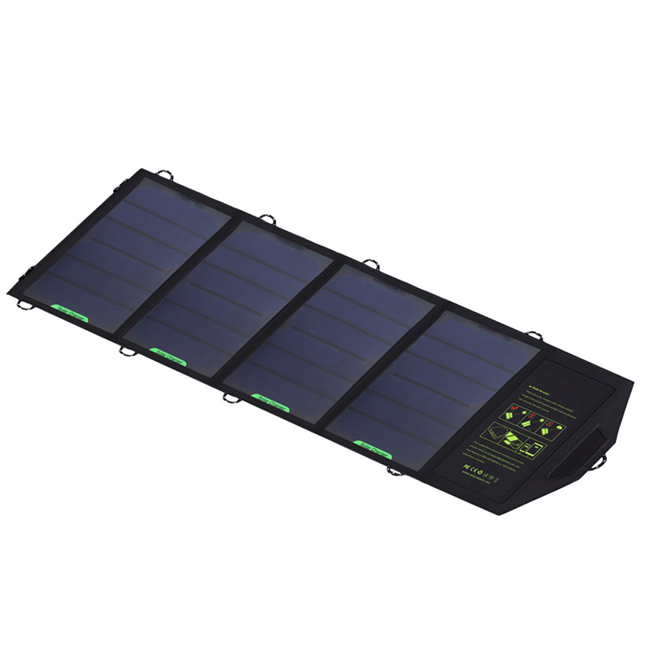 Hige Conversion 18W Sunpower Foldable Battery Powerbank 4 Panel Solar Charger