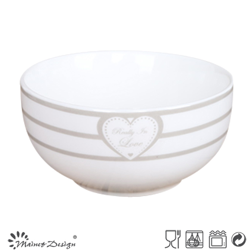 13cm Bowl with Decal in Simple Heart Design