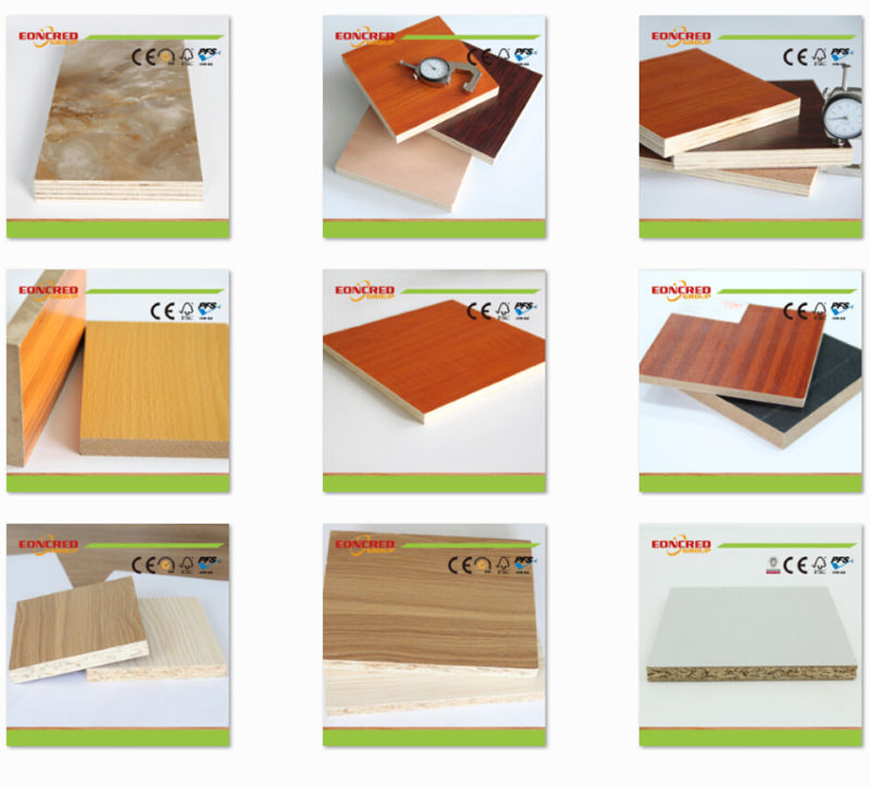 Melamine MDF Particle Board Plywood Laminated Woodboard