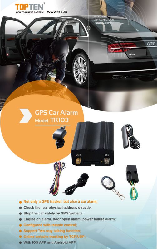 GPS Tracker and Car Alarm Tk103 with Remote (TK103-ER)